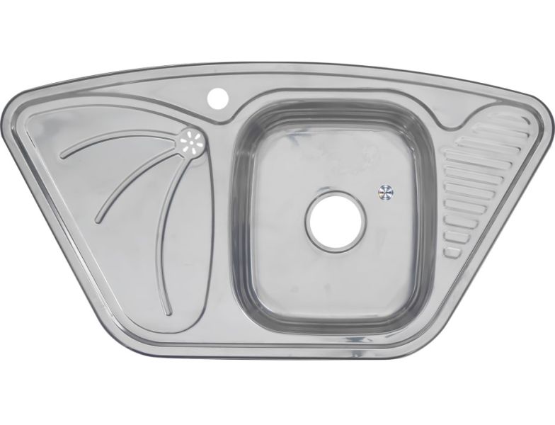 Мойка 9550А Melana 0,8/180 хром с сифоном (222 A t *7)